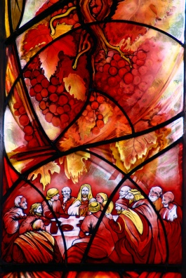 the Last Supper Rosary window